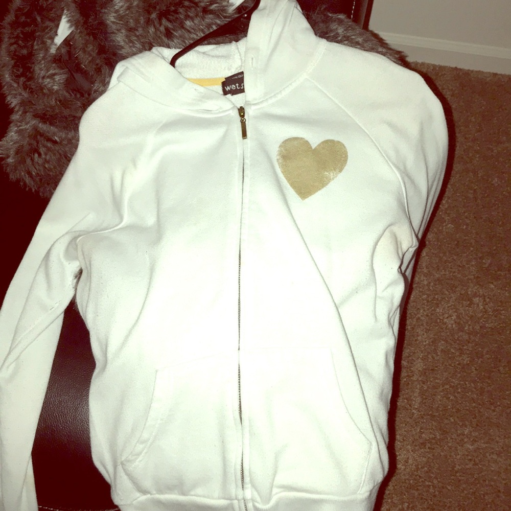 Wet seal white hoodie size large!